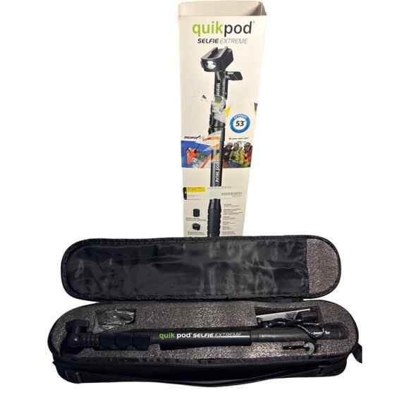 Selfie Stick Quikpod Digipower Extreme Telescoping 53"  Carrying Case NEW - Picture 1 of 8